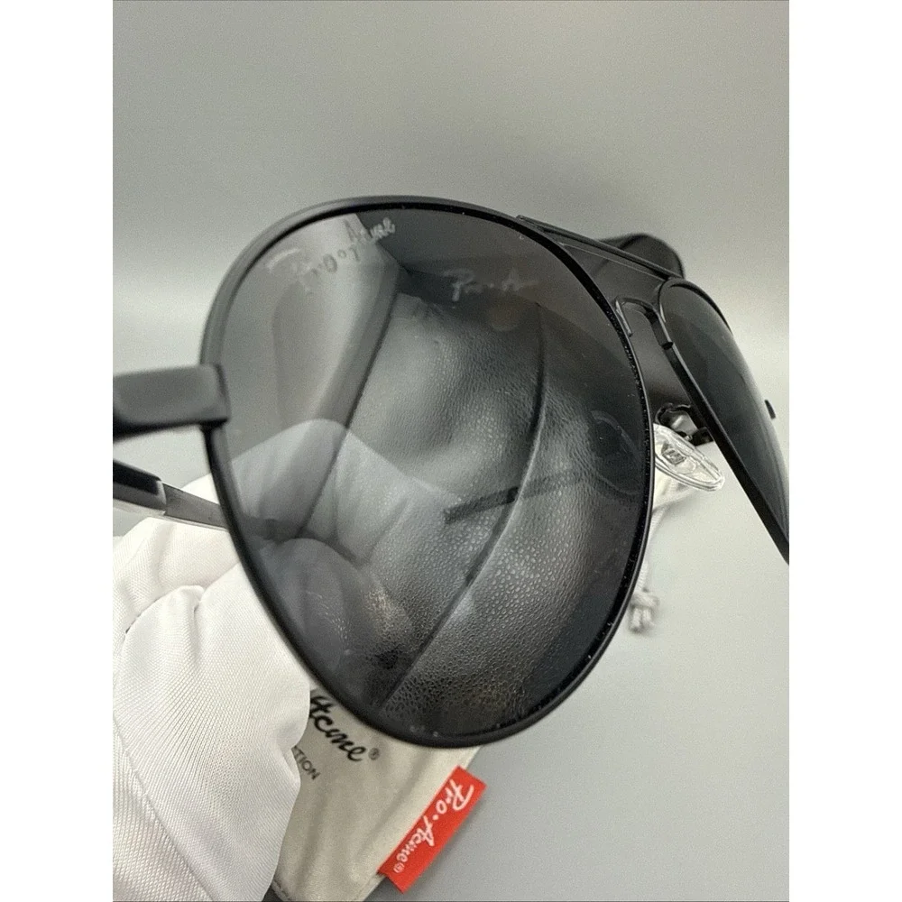 Pro-Acme Sunglasses 3025L Black Aviators Black Polarized Lens w/Case & Dustbag